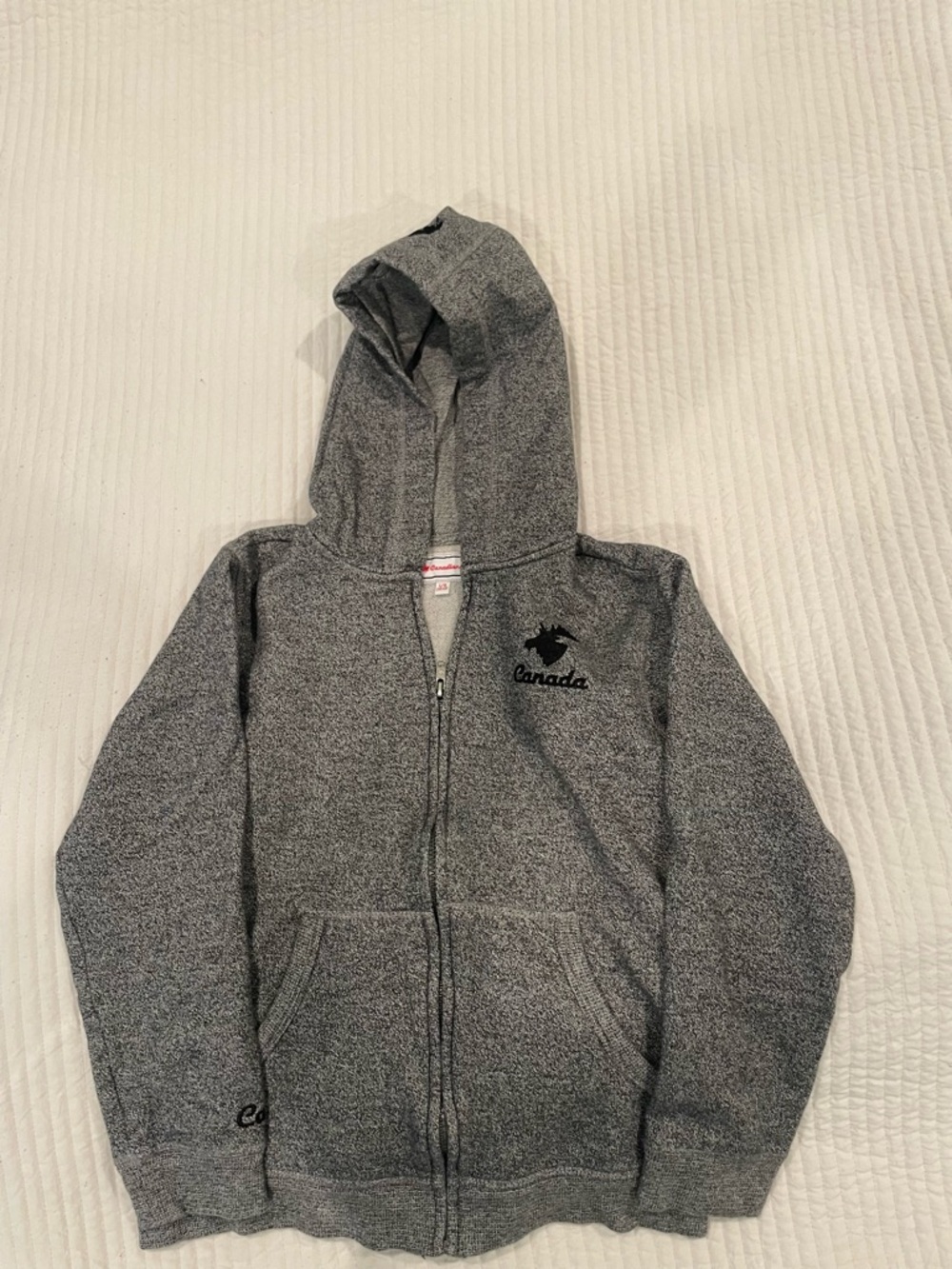 Canada Kids' Zip Hoodie - Heather Gray (10-12)